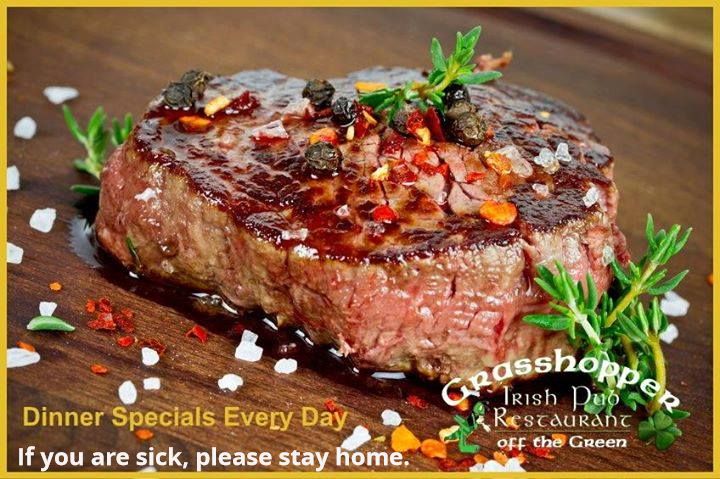 Join us for a great Sunday Dinner!
Sunday Dinner Specials
can be found here: grasshoppermorristown.com/DS