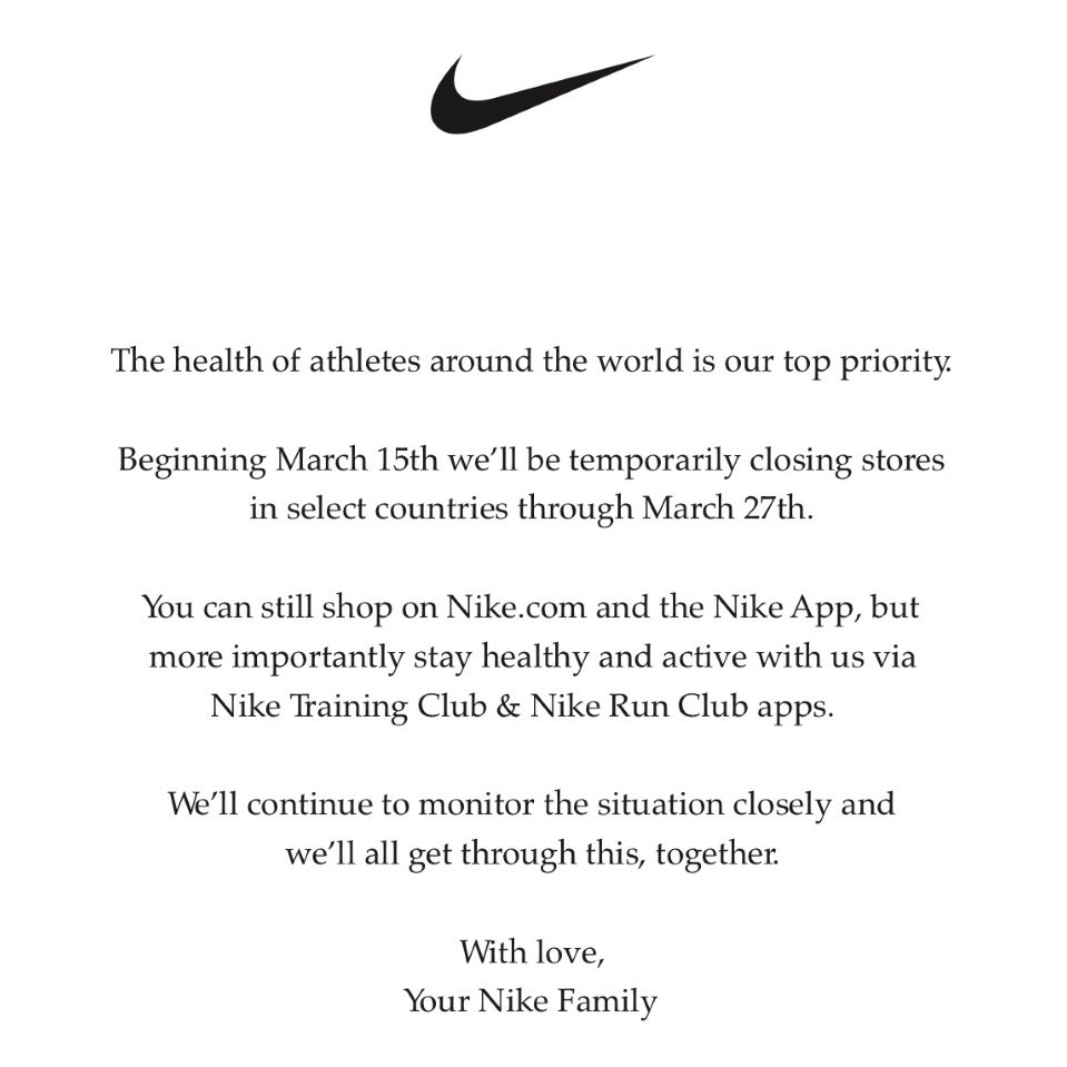 With love, Your Nike Family