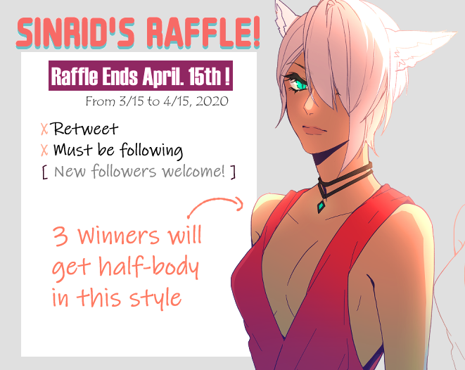 🌸 [ ART RAFFLE! ] 🌸

- RT + Follow to Enter 💞
- Ends April 15th, 2020 ❗
- 3 Winners will be picked!