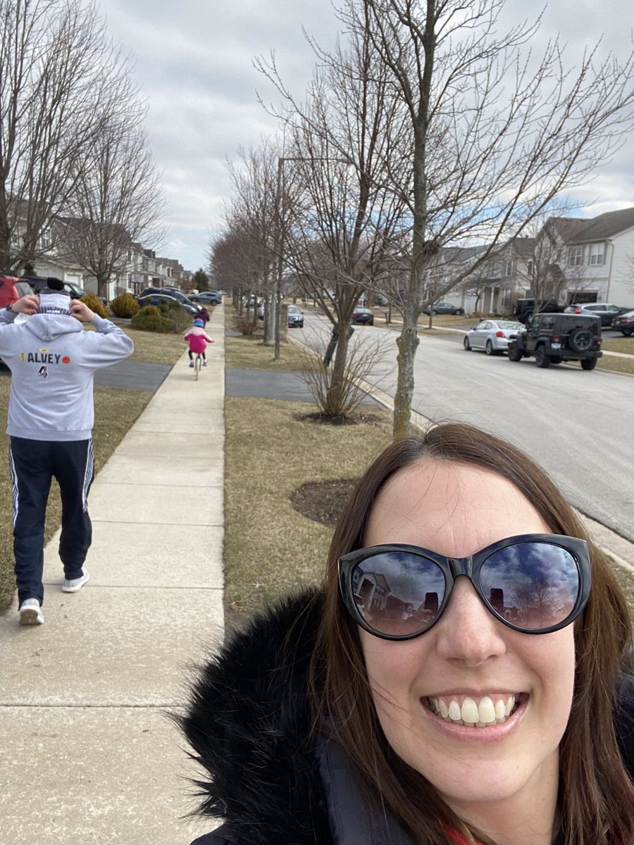 Alvey family 4-Square, walk/run/bike ride. Exercise, fresh air, and Vitamin D help us stay healthy!