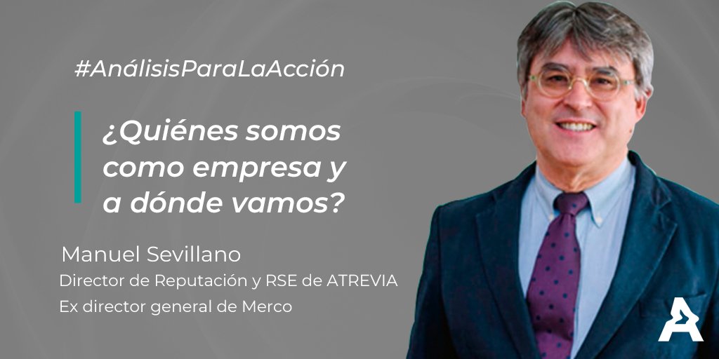 📄 #5 #AnálisisParaLaAcción con <a href="/Nuvinoal/">Manuel Sevillano Bueno</a>, director de Reputación y RSE de ATREVIA. 

En este momento de cambio, ¿quiénes somos como empresa y adónde vamos? ¿Qué rumbo tomar frente a las circunstancias actuales?
 
➡ atrevia.com/actualidad/ana…
 
#ATREVIACovid19