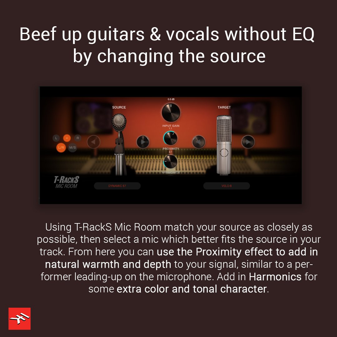 ikmultimedia's tweet image. Here's an IK #mixingtip on how to beef up your guitars and vocals using T-RackS Mic Room!  bit.ly/tr5microom