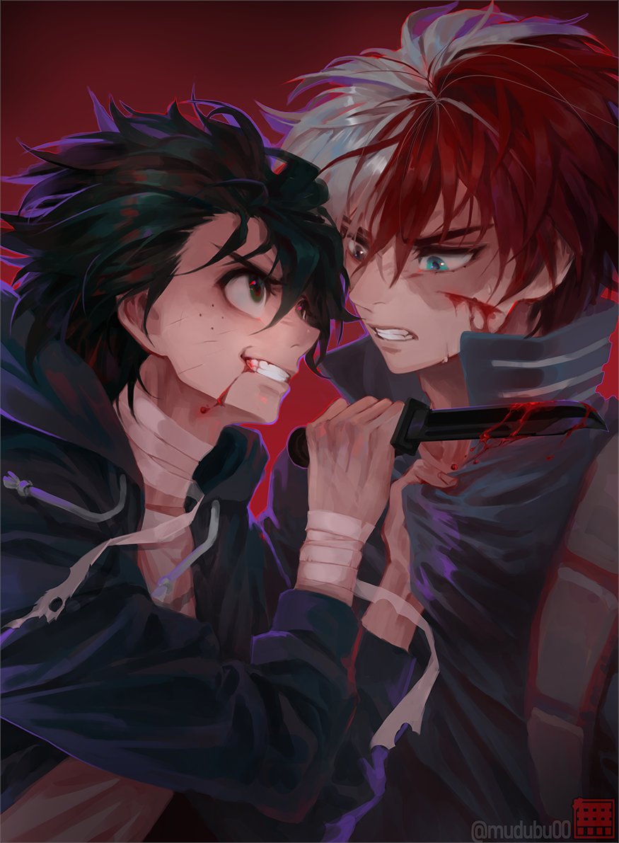 mudubu on Twitter "Villain Deku vs shoto https//t.co/w0zBNsgiMA