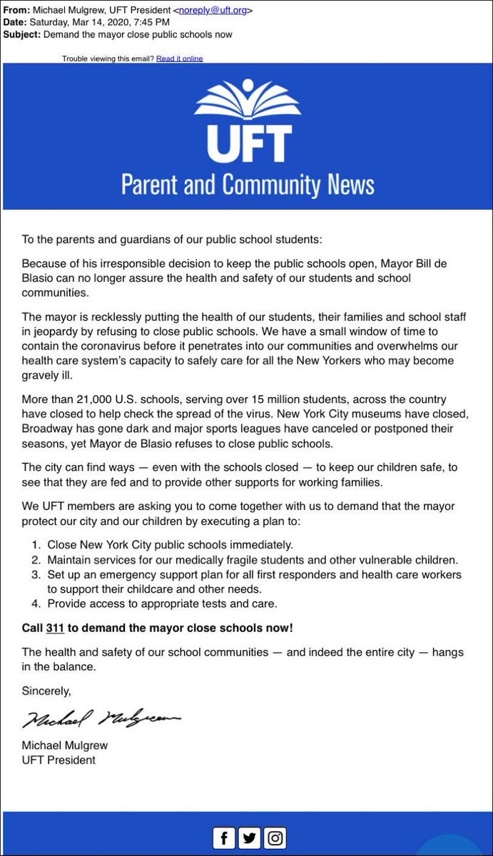 islipjetsfan's tweet image. Retweet! Demand that @NYC_Chancellor &amp;amp; @NYCMayor keep us safe! The scientific community is saying stay home, why are is the mayor saying it’s ok to go to school? #CLOSENYCPUBLICSCHOOLS