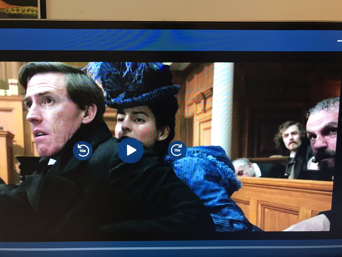 Spotted my husband in <a href="/HolmesAndWatson/">Holmes & Watson</a> behind <a href="/RobBrydon/">Rob Brydon</a> - It’s not @gavinstaceytv but it’s not a bad spot <a href="/Eldreddwolf/">Eldredd Wolf</a> 😉 #stuntman #extra #holmesandwatson