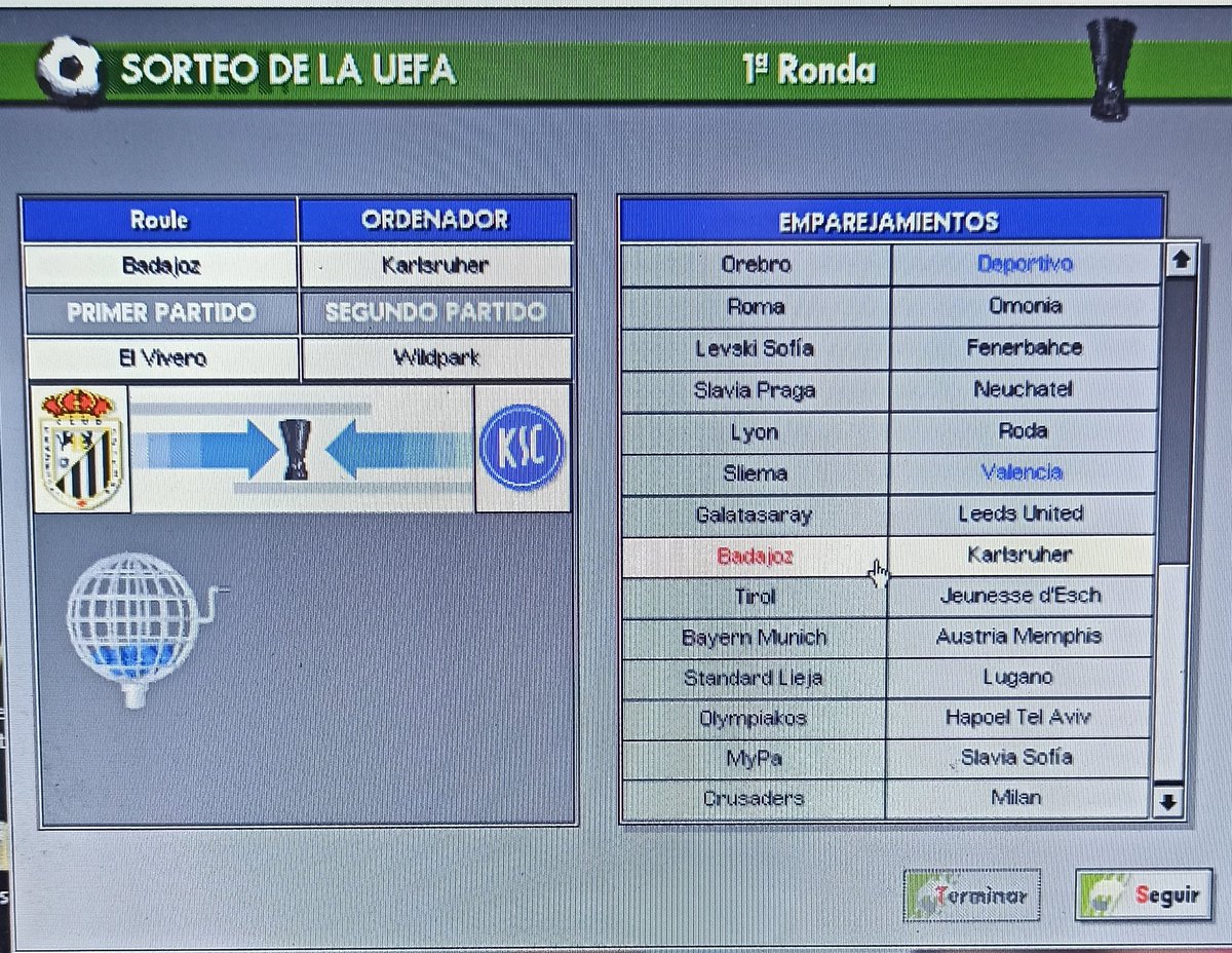 MigueLiegeois's tweet photo. ☑️ Nos clasificamos para la siguiente ronda de la #UEFA del #coronalipsis. El partido del #NuevoHervidero fue una fiesta 🎉🎆🎊🎇
Aúpa @CDBadajoz ⚪🖤
#MeQuedoEnCasa con @pcfutbol https://t.co/nNRlUkaW63