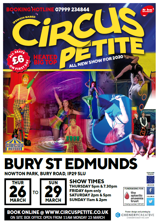 CircusPetite's tweet photo. Have you seen our posters? Now going up around Bury - the circus is coming!
Our heated big top will be open for business 26th - 29th March in Nowton Park. All first day seats £6..... https://t.co/7xJRf6hEu9  #circus #bigtop #circuspetite #burystedmunds #suffolk https://t.co/djUBG1SC79
