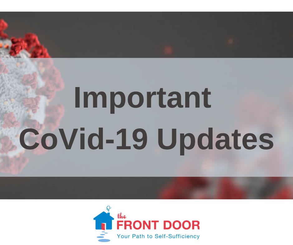 To ensure the wellbeing of our clients, staff and volunteers during the #covid-19 outbreak, we are taking various precautions over the next few weeks. Please visit frontdooragency.org for more information.