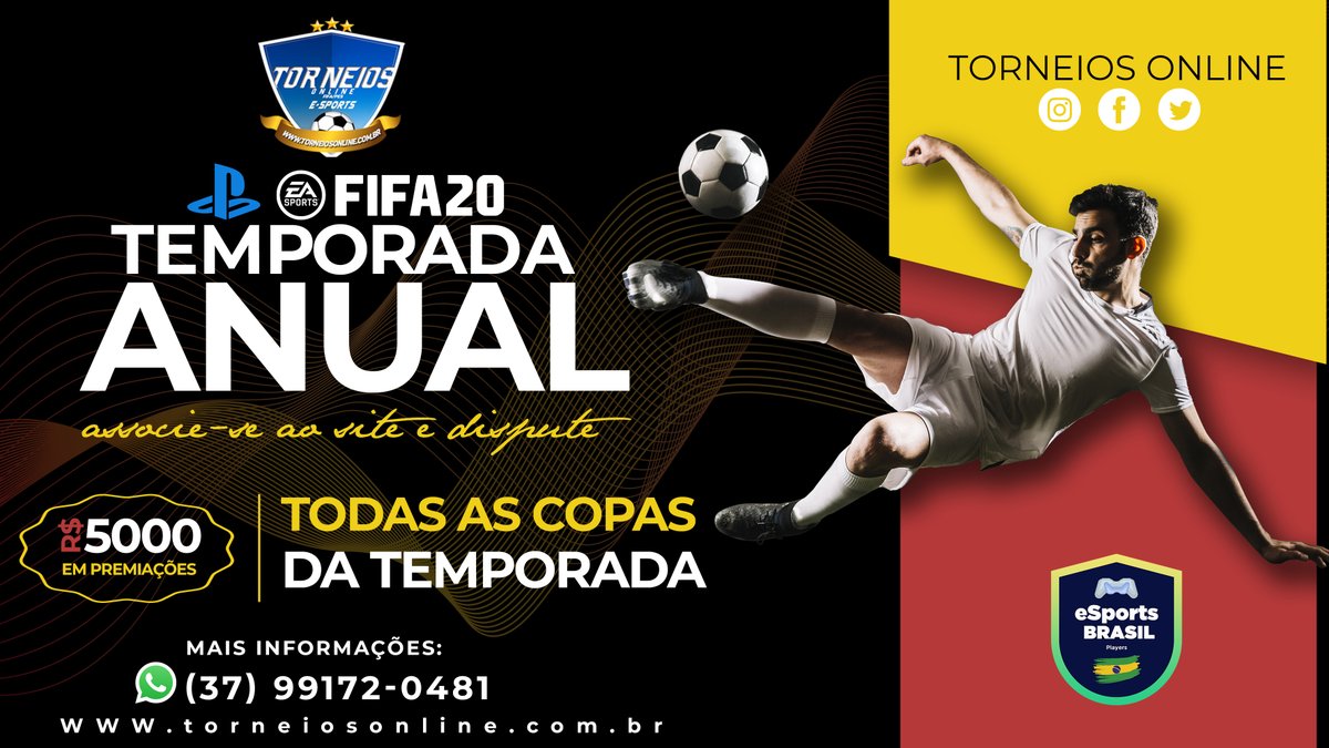 gruplayesports's tweet photo. Gostaria de⚽️🎮 um campeonato com os melhores do 🇧🇷?

Nos @Torneiosonline você pode enfrentá-los!

Link do calendário:
https://t.co/vxFAzRMEay

Link para inscrições:
https://t.co/qj1n2GpLRe

Grupo do campeonato PS4 #FIFA20 :
https://t.co/oFbFRVM736

#esbplayers #torneiosonline https://t.co/VttJ2FXTLg