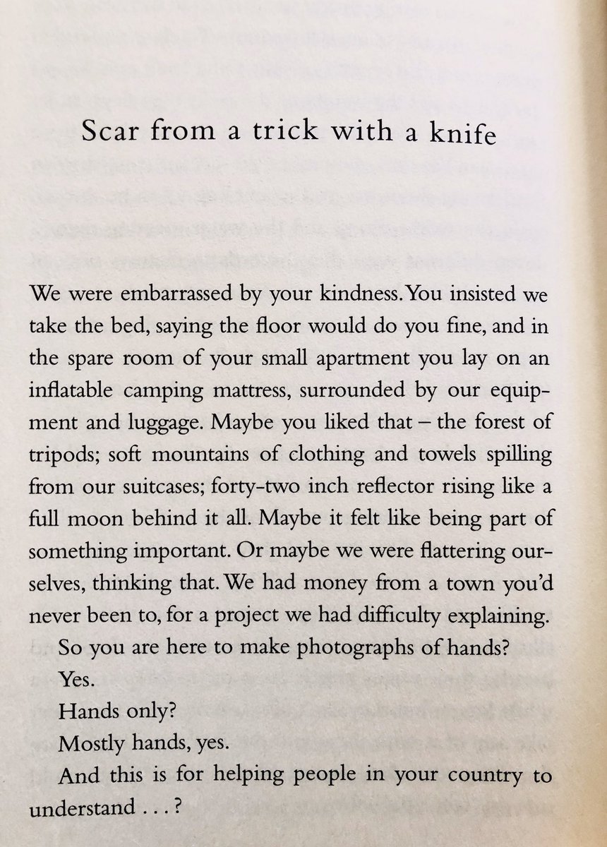 3/15/2020: “Scar from a trick with a knife” by  @josephinerowe, collected in her 2012 collection TARCUTTA WAKE, published by University of Queensland Press.