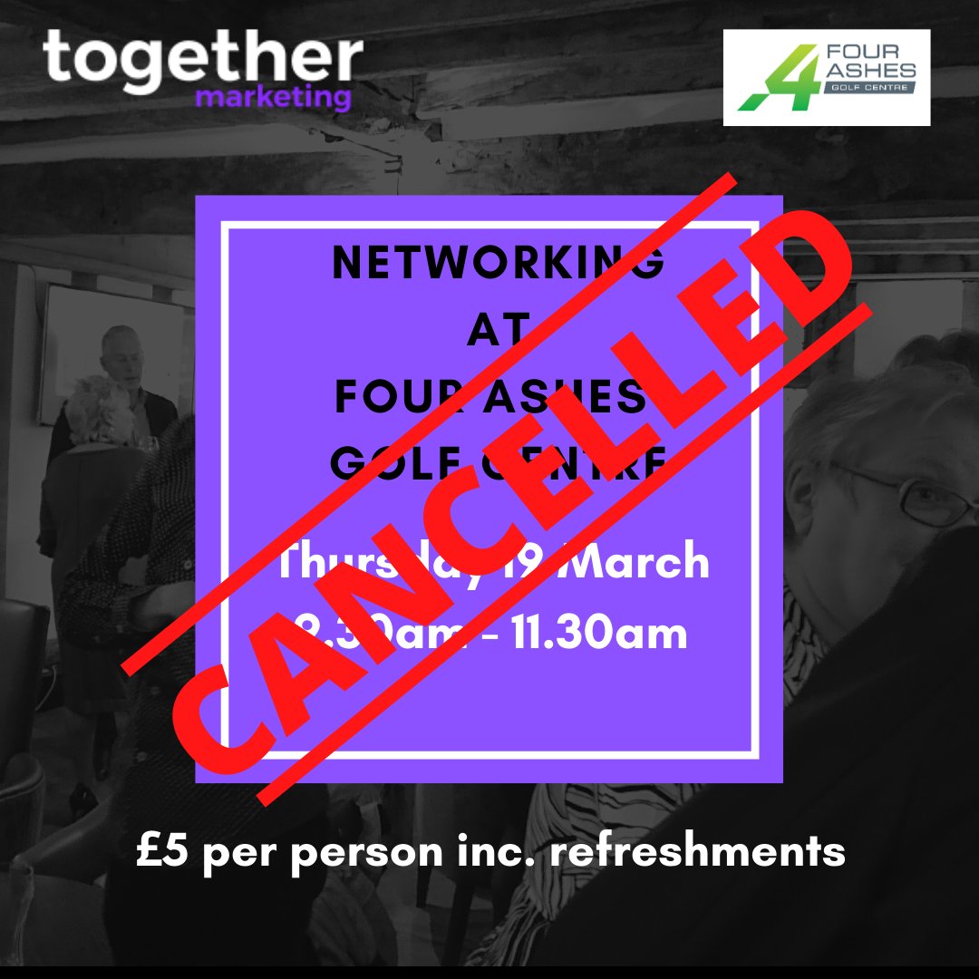 Evening #BrumHour, we just wanted to let everyone know that our networking event scheduled for this Thursday has been cancelled. Sorry for any inconvenience caused but we hope that everyone understands why. We'll provide details of the next one soon