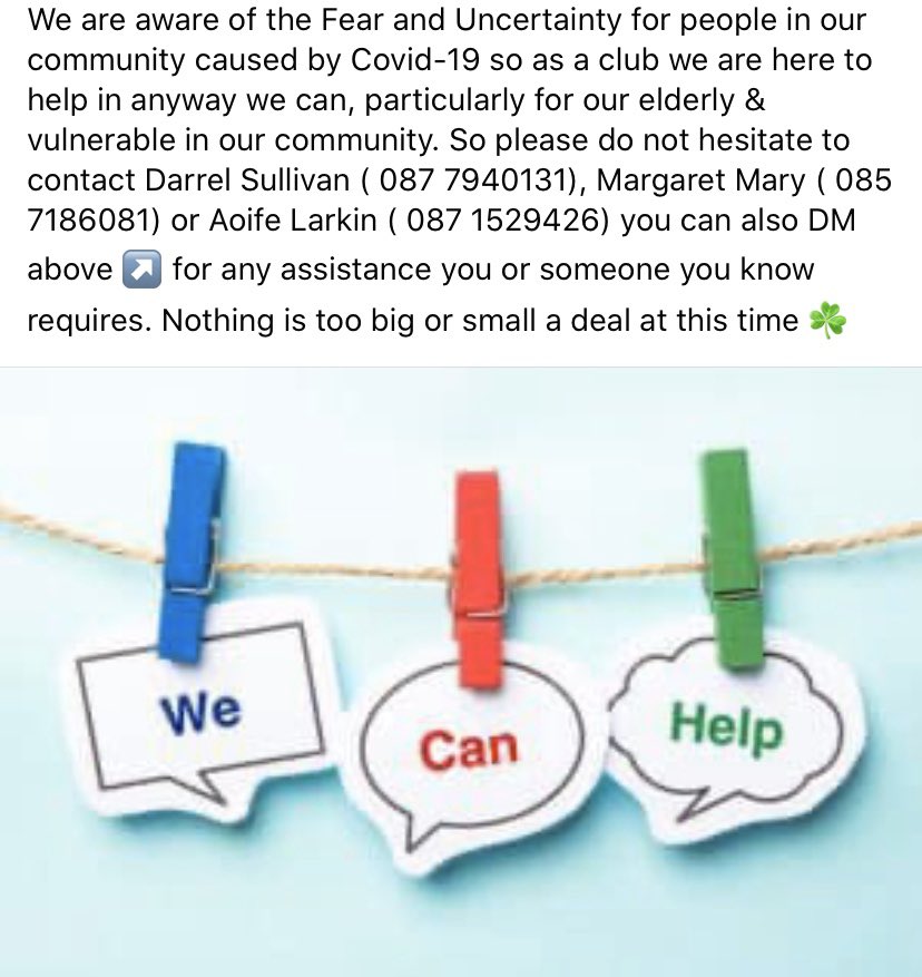 BorrisokaneGAA's tweet photo. WE ARE HERE TOO HELP. PLEASE READ BELOW ☘️ https://t.co/09Hii3qVEJ