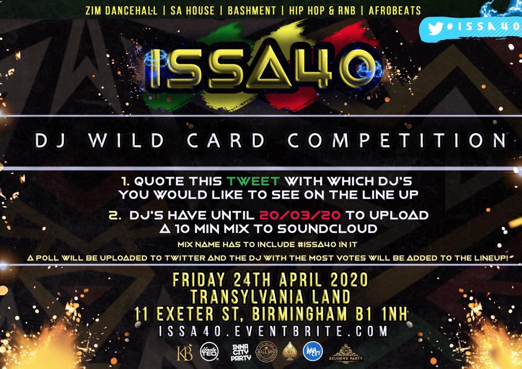 InnaCityNash's tweet photo. #Issa40 🇿🇼
🤪DJ wild card competition , who’s gonna Win?
🥳DJ Lineup out next week
https://t.co/jfwweI1iPw
💥Early bird tickets selling fast! Get yours before they’re gone! https://t.co/e2eHAi1LgC