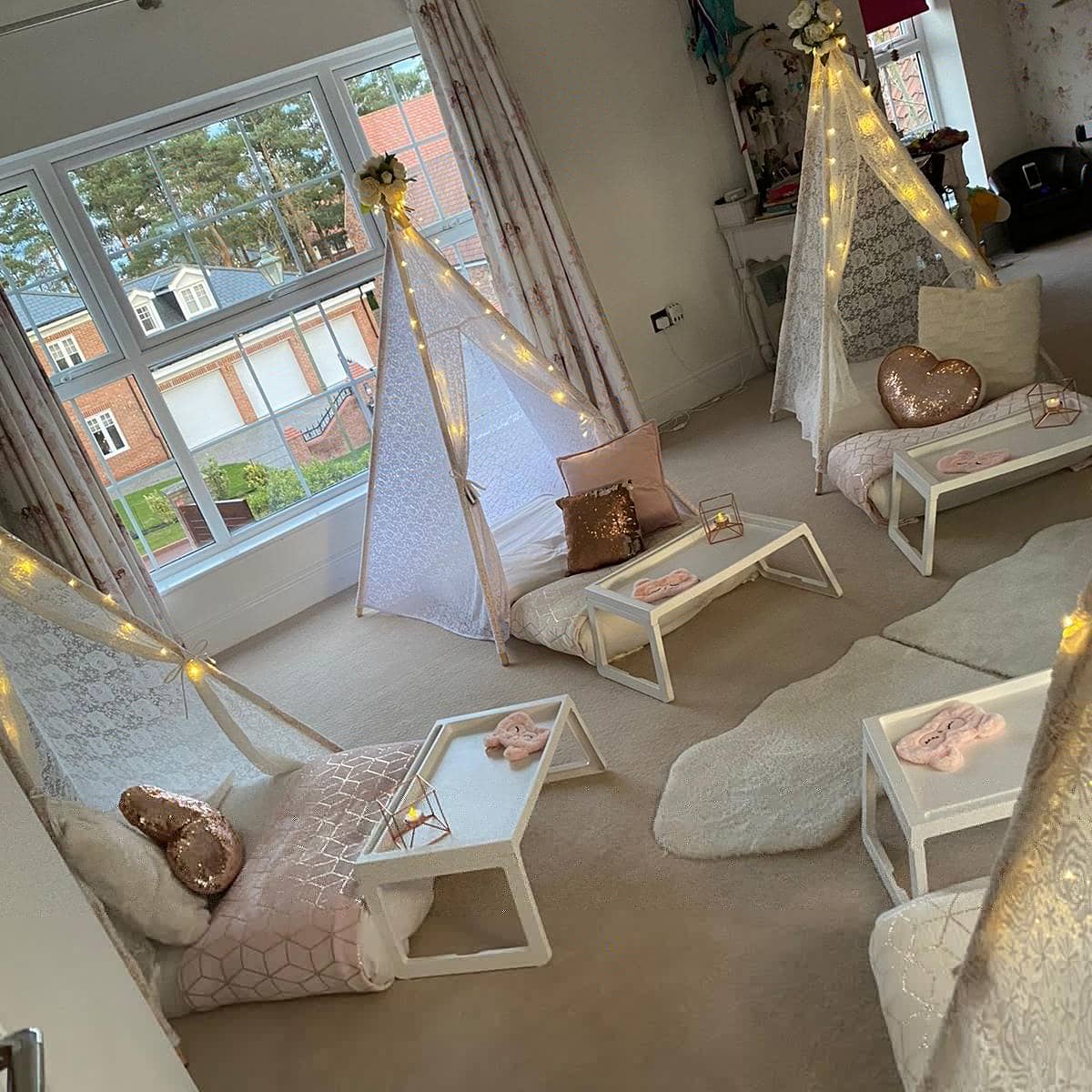 FTeepees's tweet photo. And another gorgeous pretty girl theme hope the birthday girl has a fab night 🥰 #teepeeparties #teepeesleepover #fairylandteepees https://t.co/bjOiVFhncf