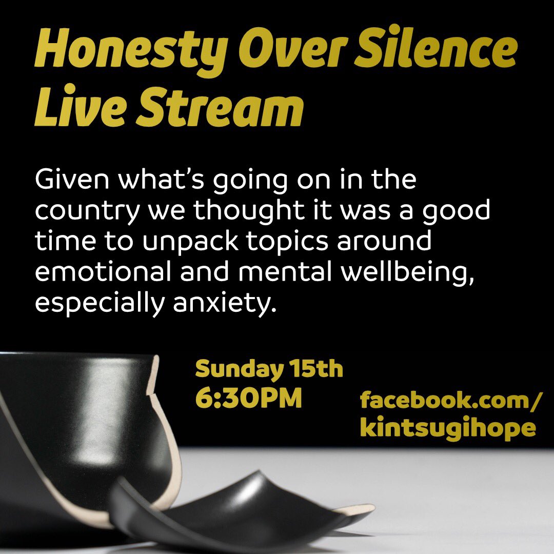PatrickReganKH's tweet photo. Honesty over silence is are live online @KintsugiHope Facebook page #hostour join us https://t.co/26F0xrahFp