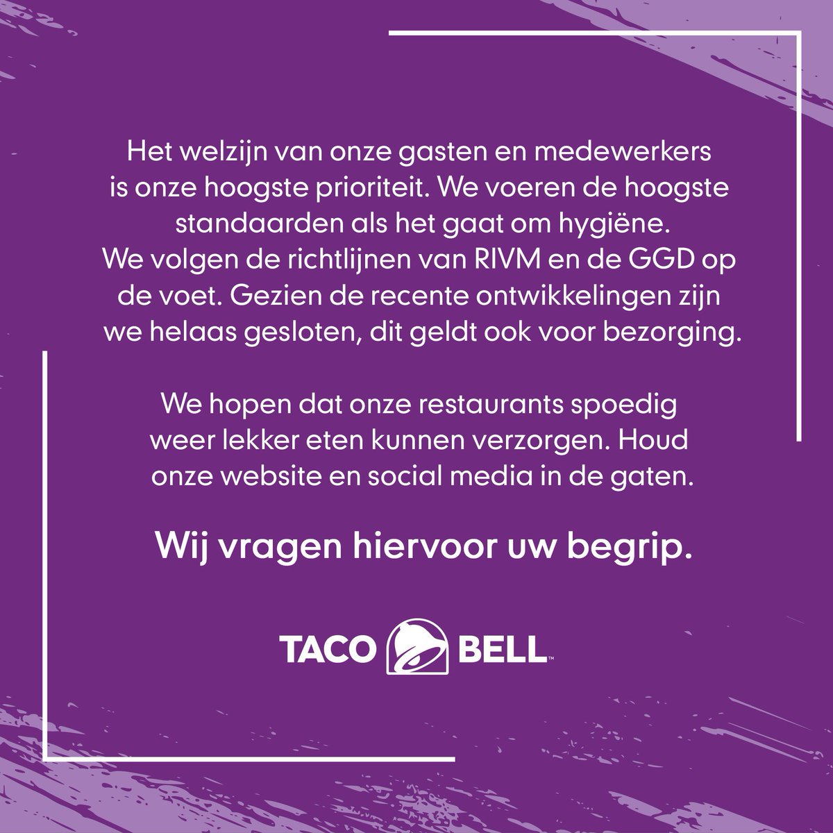 We zullen jullie op de hoogte houden. Blijf veilig en gezond.