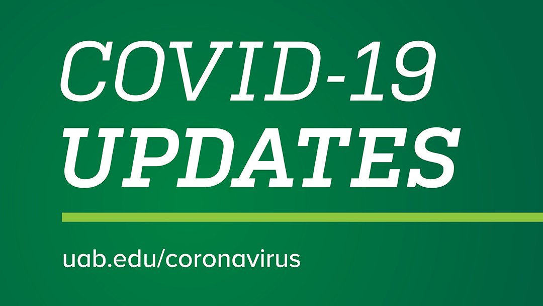 UABNews's tweet photo. For information about UAB's response to COVID-19, including a new LIMITED BUSINESS MODEL announcement, visit https://t.co/yIC5vAk0bY. https://t.co/iVaAPELhbq