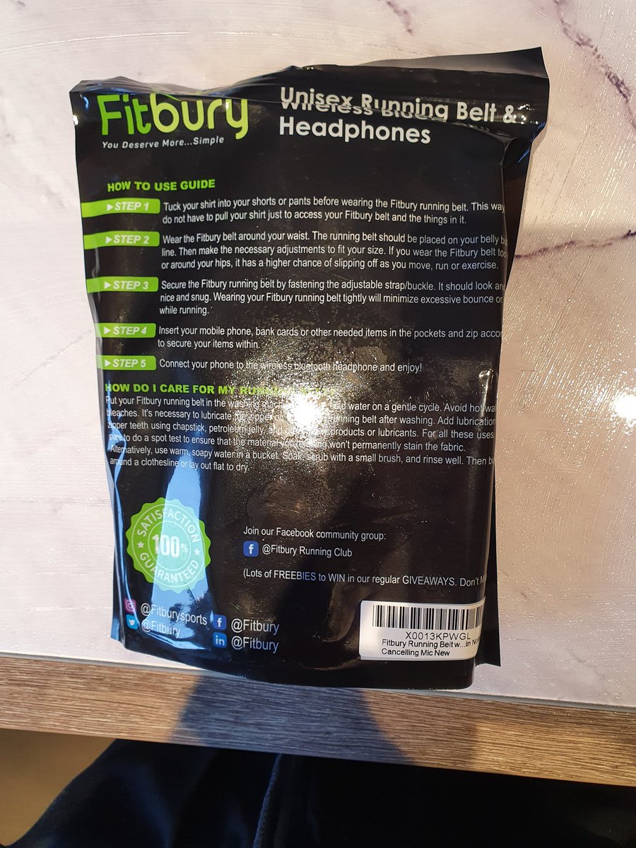 I have been trialling this set for a while now and love both items. The running belt is ideal for your phone and essentials and the earphones are great quality and have endured some wicked weather of late. Well worth a look and great value too. pixelfy.me/KJyhZA #fitbury