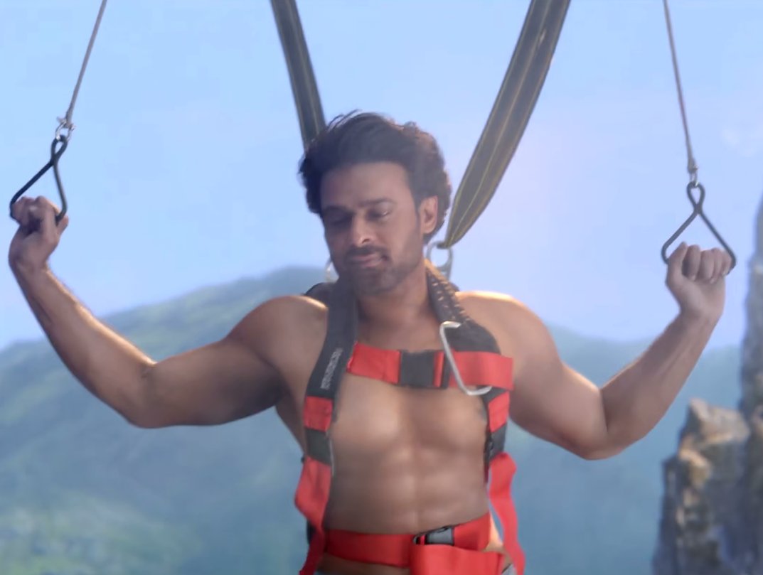 Nothing much changed for #Prabhas even after so many years Well tonned  physique and perfect 6 pack abs humanly generated A guy cant go shirtless  if his physique isnt chisseled 🔥🔥 #Saaho, image size:1073x809