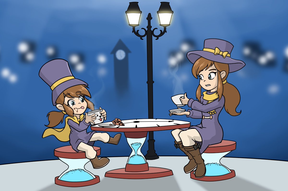 Have some tea at the cafe in the blue time rift! 