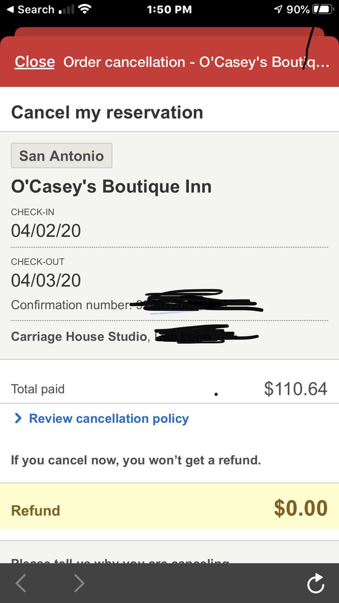 itsdebs's tweet photo. @hotelsdotcom Why #hotelsdotcom ? Venues agreed to cancellation without penalty and you insist on profit? https://t.co/XGZRRo3Kqo