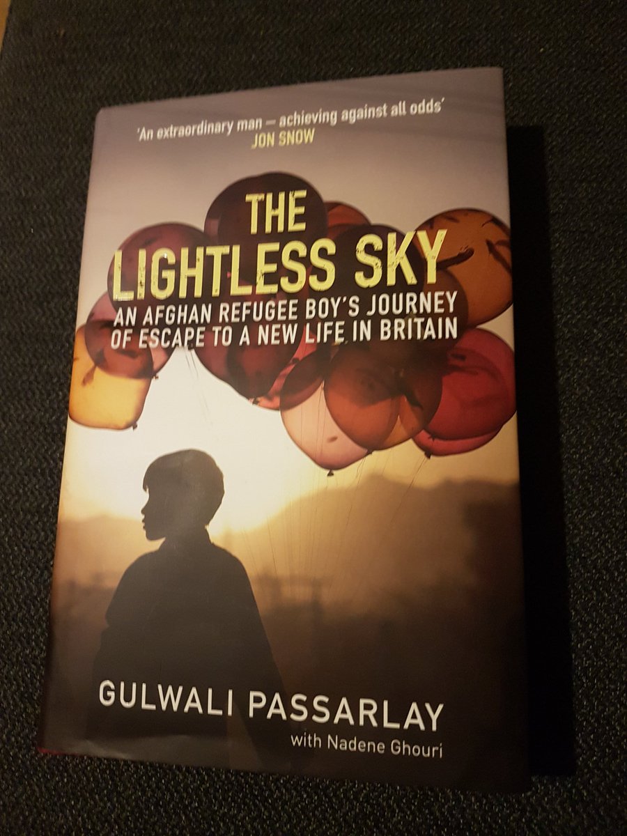 Could not put this book down, amazing account of a child's journey from Afghanistan to UK. Thank you <a href="/GulwaliP/">Gulwali Passarlay 🧡</a> for sharing your story and that of others.