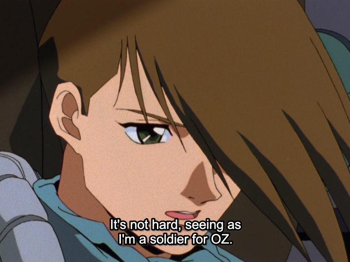 So OZ is like 85% sure Trowa is a Gundam pilot, but they still listen to him.And when he busts out with some secret shit he shouldn't know, his alibi is "How could you not know? Duh." AND IT WORKS.Trowa is the best.