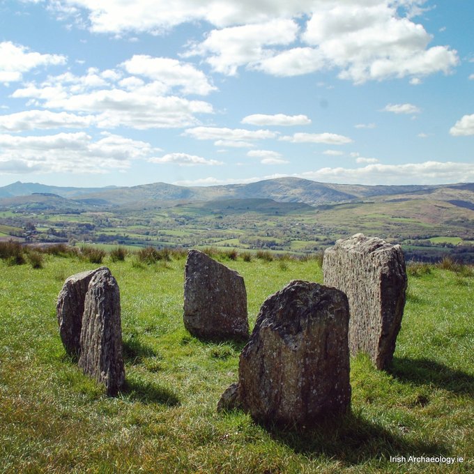 irarchaeology's tweet photo. A small prehistoric stone circle at Kealkill, Co Cork https://t.co/v52e8lkWJD