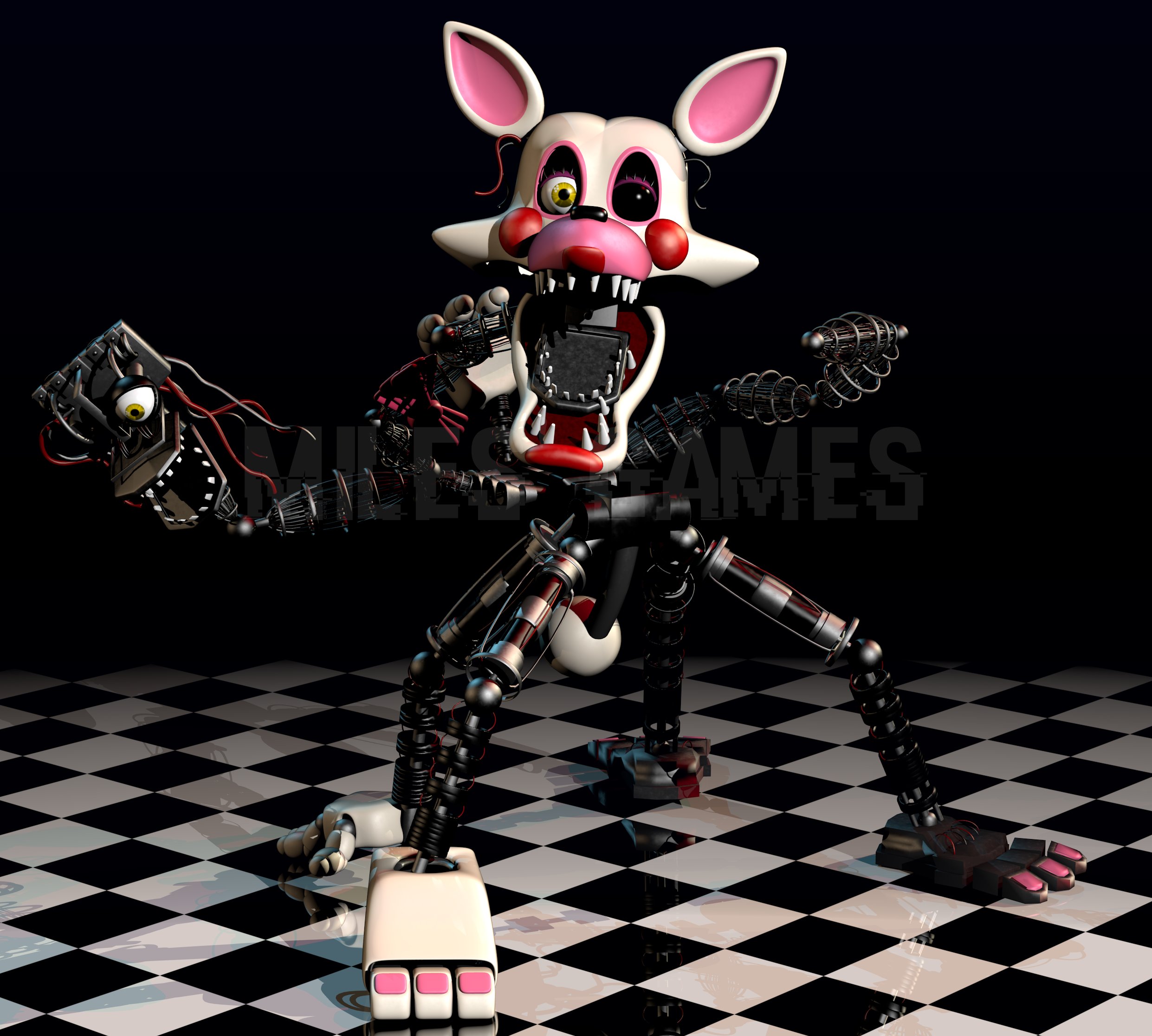 Miles' Games on X: "After 2 WEEKS! my Mangle Model is finally done!!!! Here  she is! #Fnaf #Fnaf2 #FnafMangle #Mangle https://t.co/EW3zIEAubD" / X