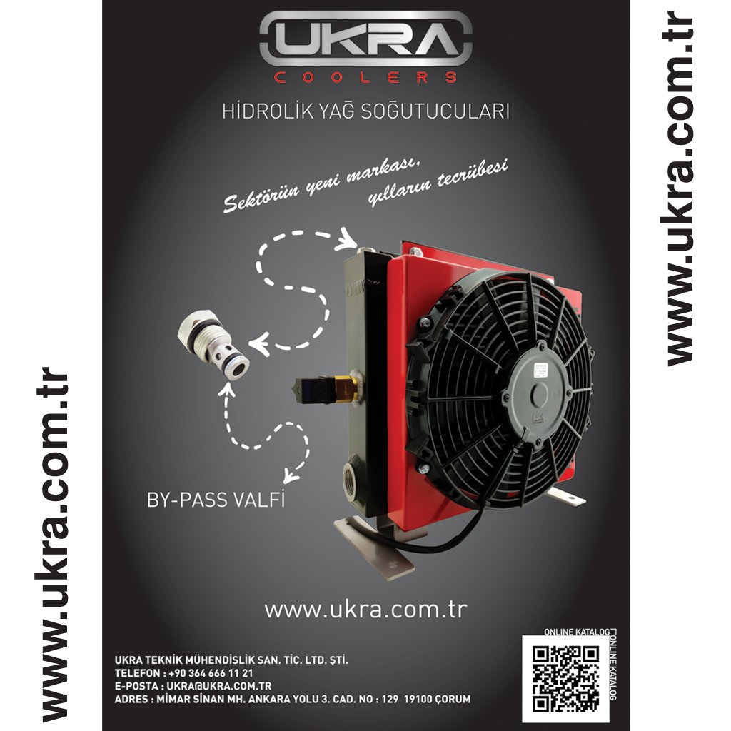 UKRA UMB hava-yağ soğutucular hidrolik sistemlerde akışkanın elektrik veya hidromotor tahrikli fan ile soğutulmasını sağlar. ukra.com.tr #hidrolik #havasoğutucuları #yagsoğutucuları #hidroliksistemler #UKRACoolers
