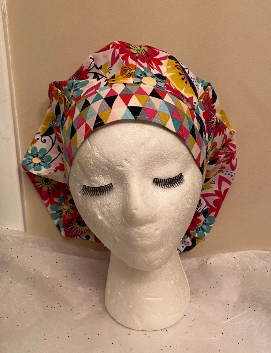 Excited to share the latest in my #etsy shopCotton Bouffant Scrub Cap Floral/Geometric Design/Adjustable Size,OR Hat,CRNA,OR Nurse,Vet's Office, Surgeon Hat,Medical,Chef etsy.me/2w1xZ5o #scrubcaps #vetsor #crna #1stassist #orhat #chef #ornurse #ortech #surgeon