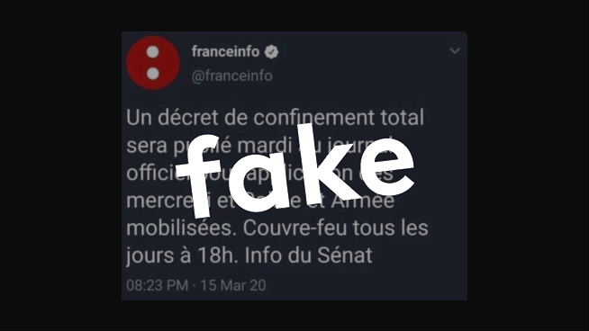 franceinfo's tweet photo. Un photomontage circule sur Twitter donnant de fausses informations. Il s'agit d'un fake que franceinfo n'a jamais diffusé

Suivez le live ⤵
https://t.co/xh1S6KHDoY https://t.co/aETDkoUtcn