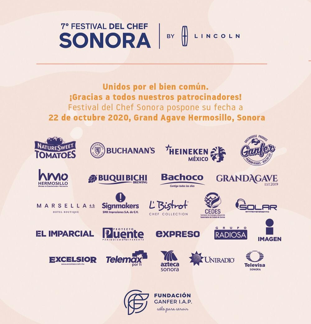 Se pospone festival del chef para octubre 22 del 2020, les aplaudimos esta decisión.  #Hermosillo #Sonora #Foodie #Gourmet