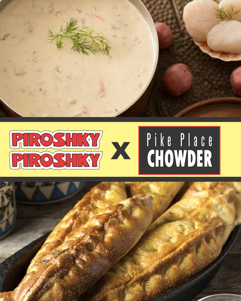 PiroshkyBakery's tweet image. Head to piroshkybakery.com and order a family pack of @pikeplchowder &amp;amp; @PiroshkyBakery goodies! Free home delivery in Seattle area! #wegotthisseattle