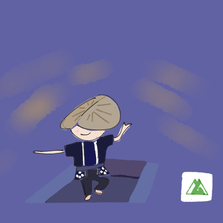 Misosoup 16 富山県 300年続くおわら風の盆 豊作を祈り男女が三日三晩おどり続ける イラスト