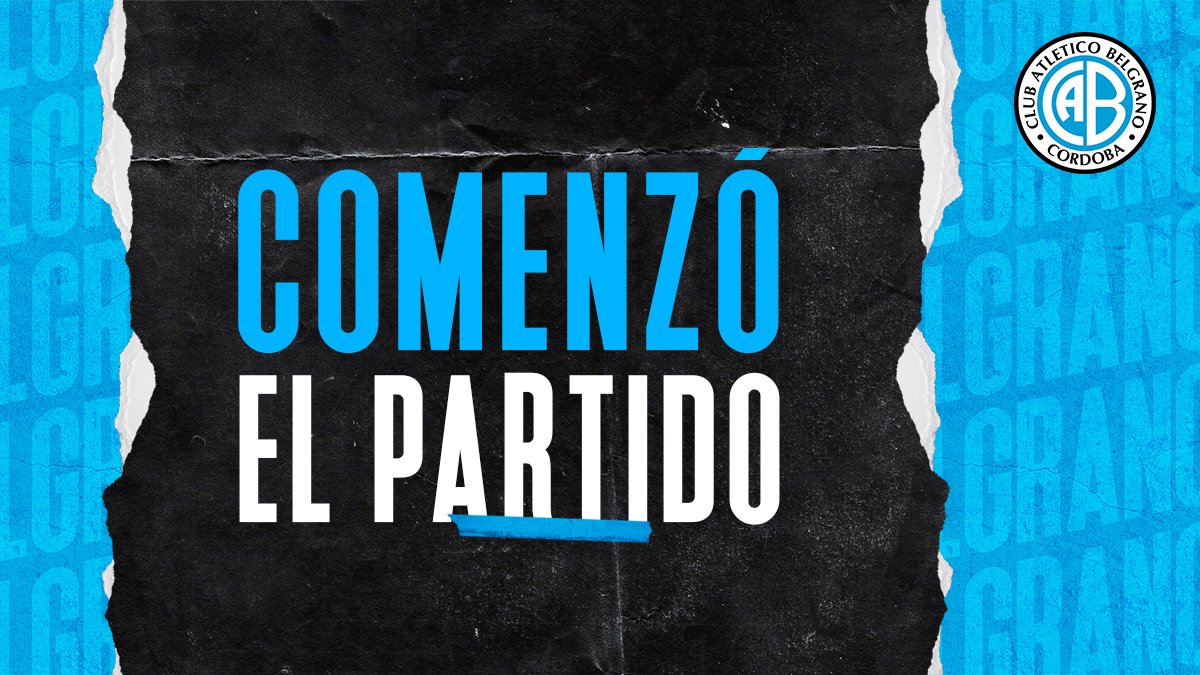 🔛 ¡Se juega el primer tiempo en el Estadio Julio César Villagra!

⚽ #VamosBelgrano ☠
