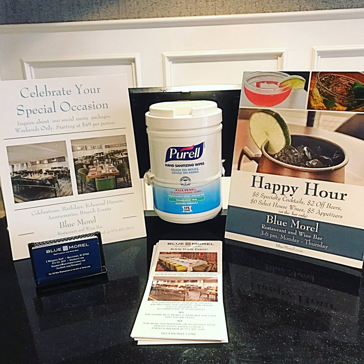 We installed Purell hand sanitizing wipes at the host stand for your well being. @bluemorel #handsanitizer #handsanitizers #sanitizer #sanitizers #purell #handwashing #coronavirus #COVID19 #SocialDistance #HighRiskCovid19 #CoronaVirusUpdates #WashYourHands #morristownnj
