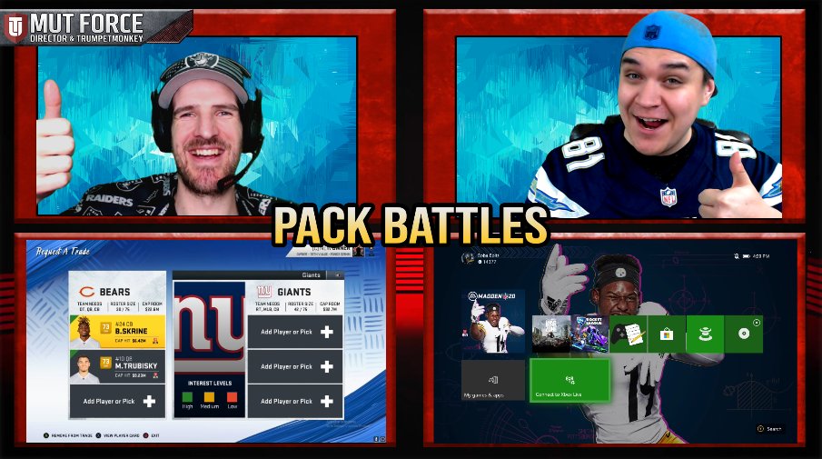 TheDirector_YT's tweet photo. When you're about to record your first Pack Battles and #XboxLive decides to dip out ππ€ TDB Brothas! π¬ππ΅ @Estonian_Raider #MUTForce #PackBattles #Madden20 https://t.co/g3N41iA4HV