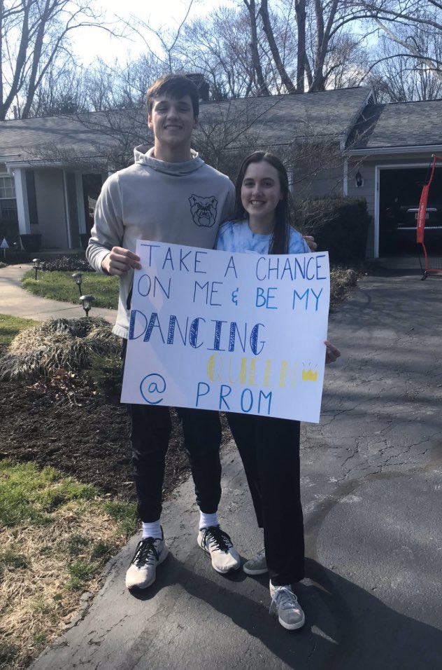 Mamma Mia!! Colleen Lelle and Elliot Kolbus are going to dance, jive, and have the time of their lives at prom👸🏻🤴🏻#TrojanProm2020