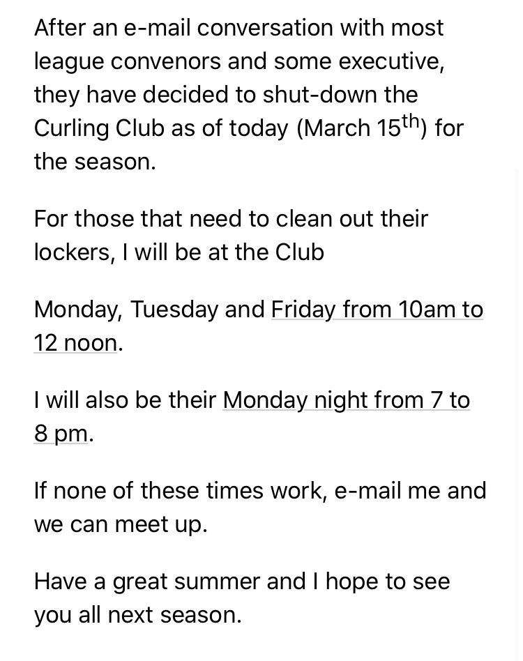 Update: Club will be closed for the season due to the COVID 19