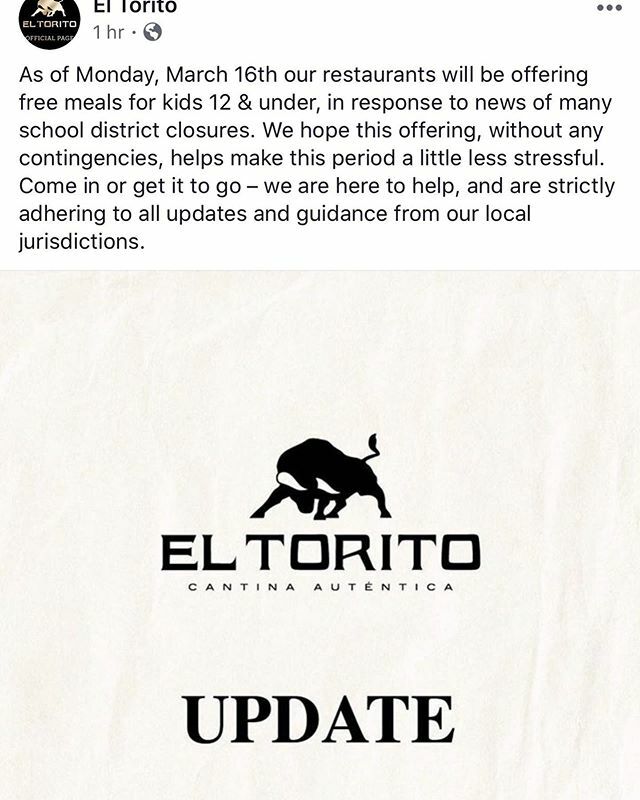 Free meals for kids 12 and under, starting tomorrow!! ift.tt/2TQ21lA