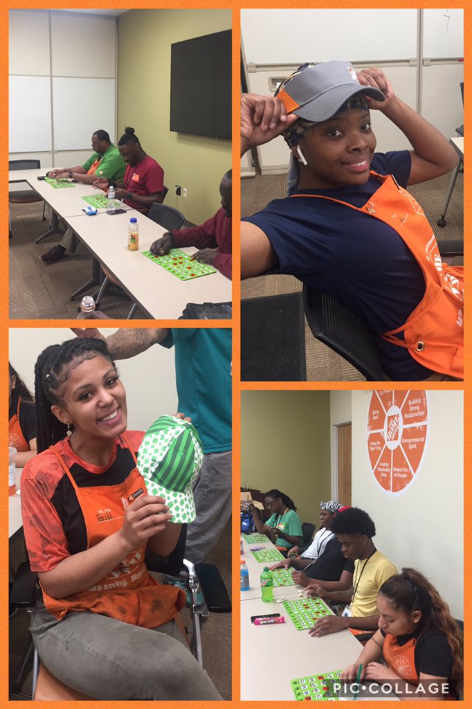 Key 4 associates are having fun playing BINGO <a href="/SHolsendolph/">Shirka Jordan</a> <a href="/Brandi_Mathis84/">Brandi Mathis</a> <a href="/OttoJohnson3/">Otto B Johnson, THD Assistant General Manager</a> <a href="/adam011977/">Adam Watson</a> <a href="/JacobiBrown7/">Jacobi Brown</a> @HomeDepot5085 @JohnWil5085