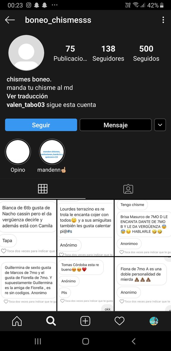 Nunca vi chismes tan zarpados wuacho 👀👀👀