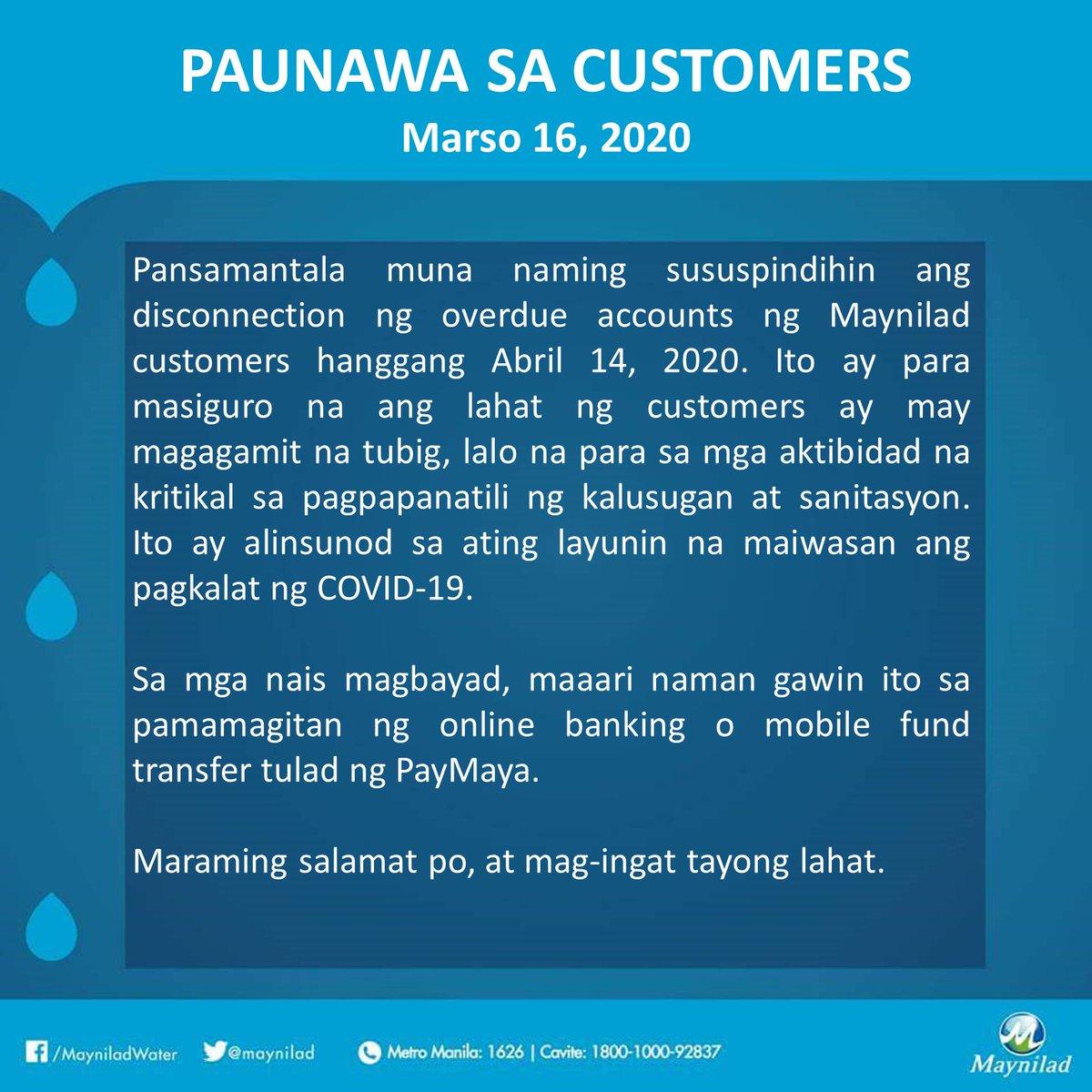 Maynilad Water Services, Inc. tweet media