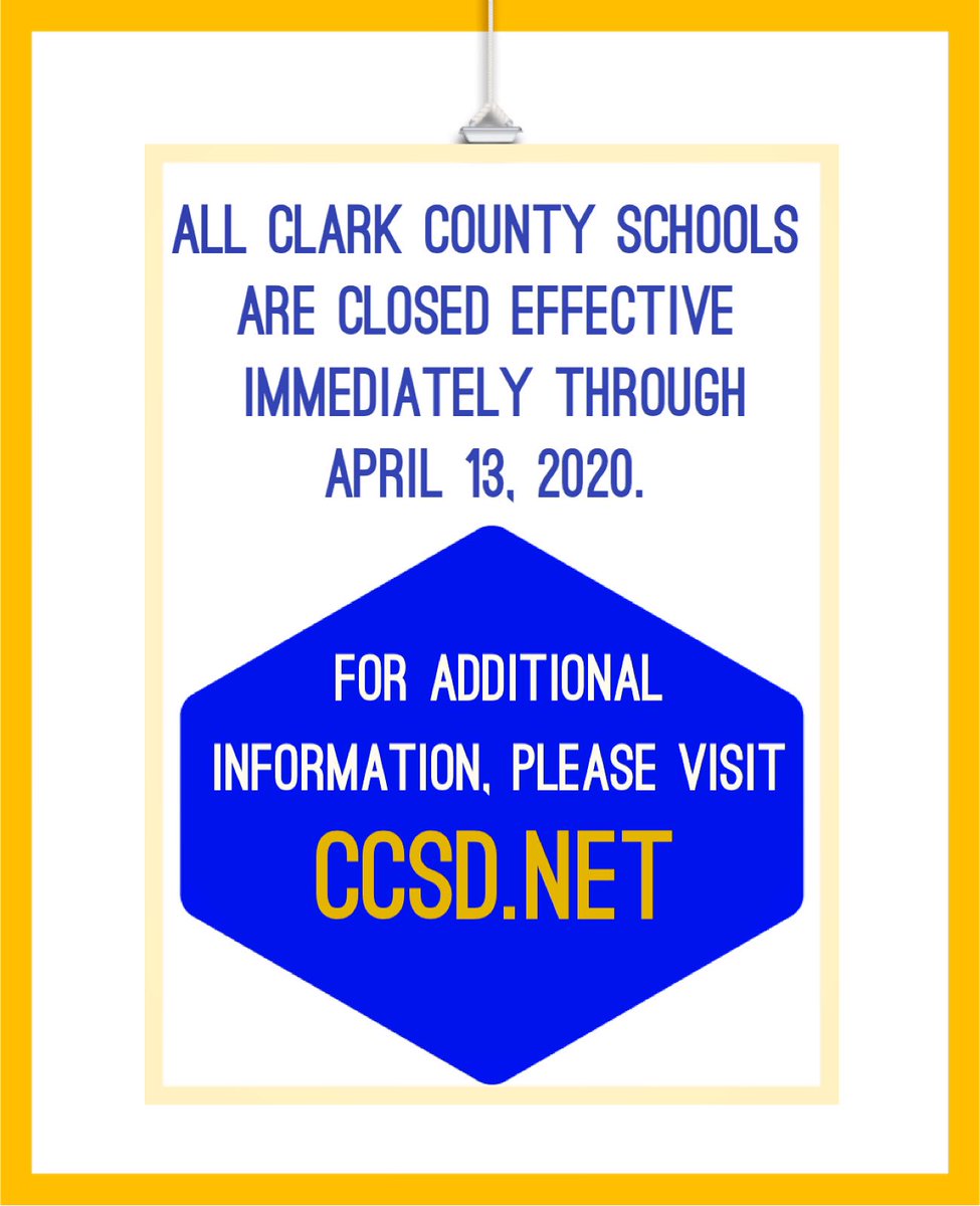 Please take care of yourselves over the next few weeks!

Ccsd.net