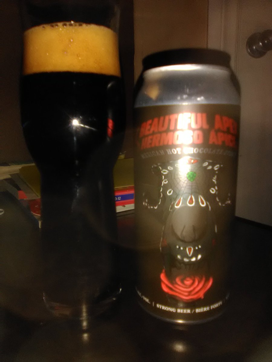 IndignantBeaver's tweet photo. Well, since I'm just a useless bastard. #BrewsUp @yegbanya @firewart #SpecialBeer ! Apex Predator! https://t.co/wkK8NUMEfD