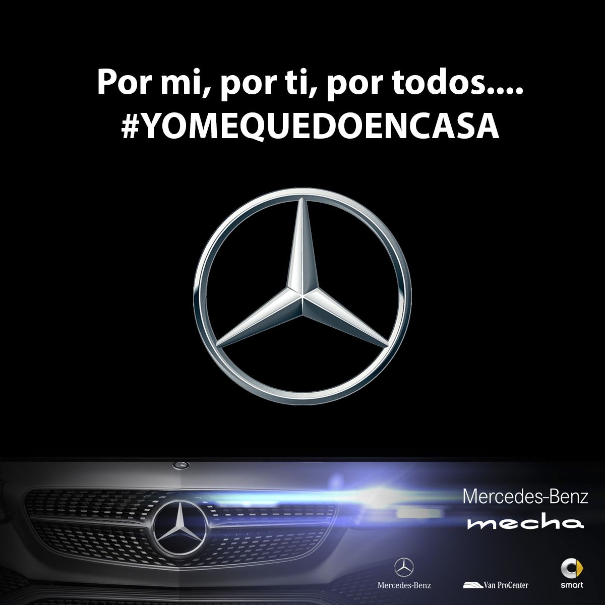 MobilityCentro's tweet photo. Por mi, por ti, por todos #yomequedoencasa desde Mercedes Motor Mecha #quedateencasa #CuarentenaCoronavirus https://t.co/hRStFIZhIr