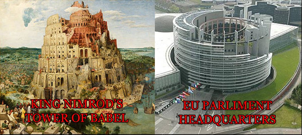 14. BACK TO THE TOWER OF BABELCompare it to the European Union's headquartersInteresting that the EU would model it's headquarters after King Nimrod who sacrificed children and wanted to kill GodAnd design it in concentric circles like Saturn?
