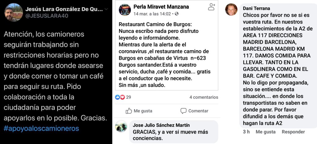 🚛🚚📢  Colabora con nosotros. MÁXIMA DIFUSIÓN ‼️

🔘 SOLIDARIDAD CON LOS #TRANSPORTISTAS.
🔘 SOLIDARIDAD CON LOS #CAMIONEROS.
🔘 SOLIDARIDAD CON EL #TRANSPORTE.

👥  No tienen donde asearse, no tienen acceso a duchas ni servicios, no tienen posibilidad de conseguir su comida...