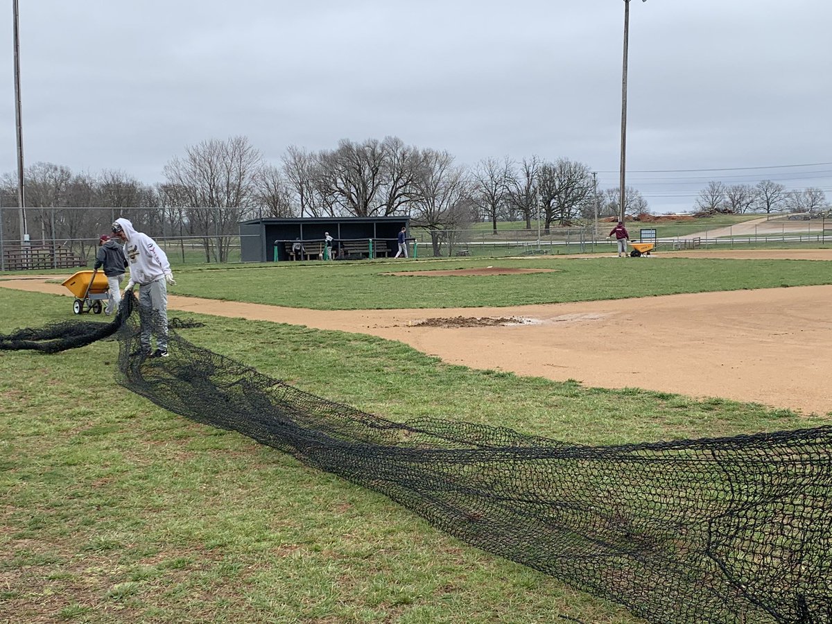 BaseballSpokane's tweet image. When it’s time to get to work these guys know what to do.  Got a lot done today.